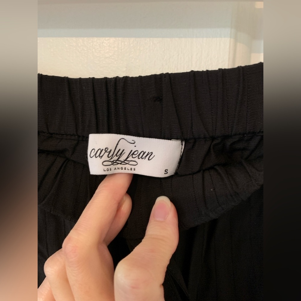 Carly Jean Los Angeles Black Wide Leg Pants - Picture 4 of 6